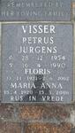 VISSER Petrus Jurgens 1954-1990 :: VISSER Floris 1921-2002 :: VISSER Maria Anna 1920-2006