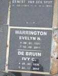 WARRINGTON Evelyn N. 1926-2011 :: DE BRUIN Ivy C. 1935-2017