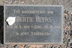 HEYNS Bertie 1915-1947