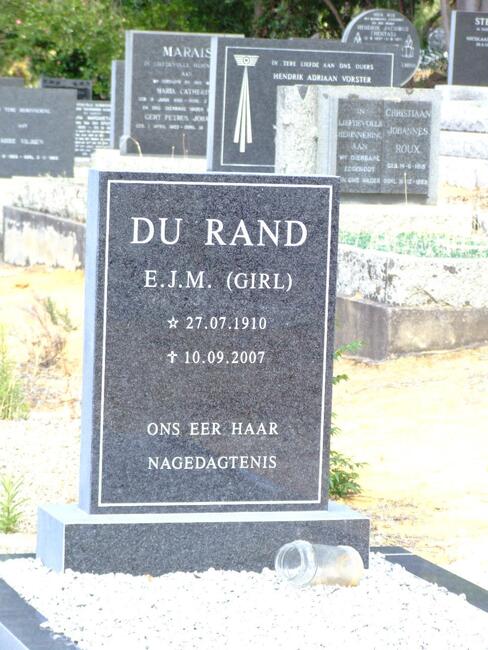 RAND E.J.M., du 1910-2007