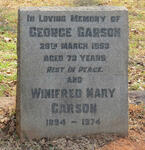 GARSON George -1953 & Winifred Mary 1894-1974