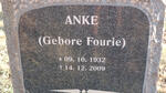 FOURIE Anke 1932-2009
