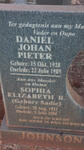 JOHNSON Daniel Johan Pieter 1928-1989 & Sophia Elizabeth B. SADIE 1922-2006