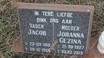 DEVENTER Jacob, van 1919-1989 & Johanna Gezina 1927-2019