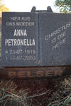 PELSER Anna Petronella 1919-2003