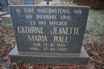 RALL Cathrine Jeanette Maria 1951-1982