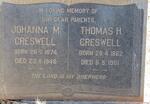 CRESWELL Thomas H. 1862-1951 & Johanna M. 1874-1946