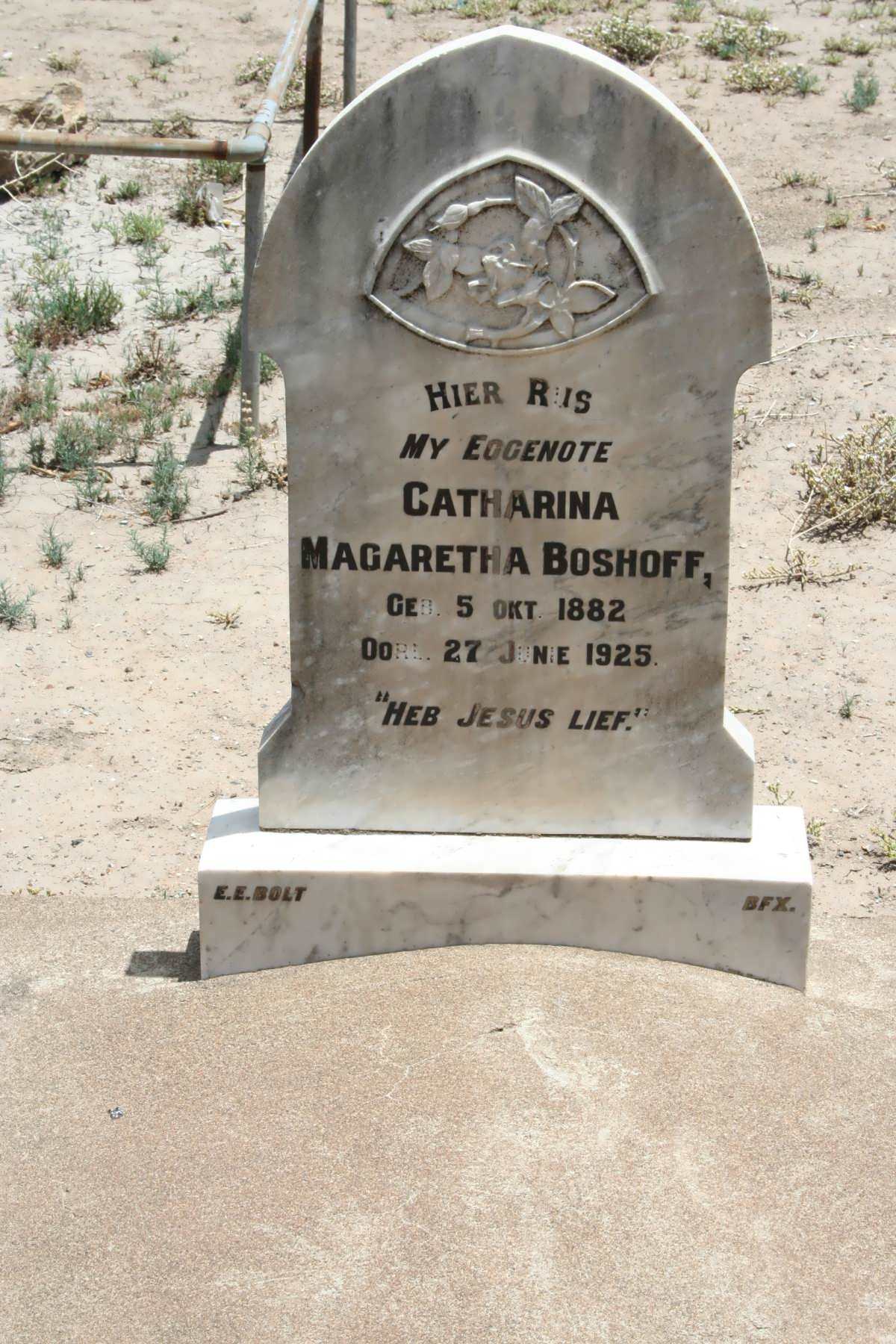 BOSHOFF Catharina Magaretha 1882-1925