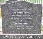 VUUREN Christoffel Johannes, Jansen van 1896-1952 & Maria Elizabeth LOUW 1891-1966
