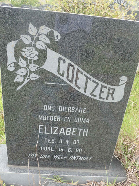 COETZER Elizabeth 1907-1980