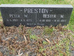 PRESTON Peter W. 1907-1979 & Hester M. 1910-1987