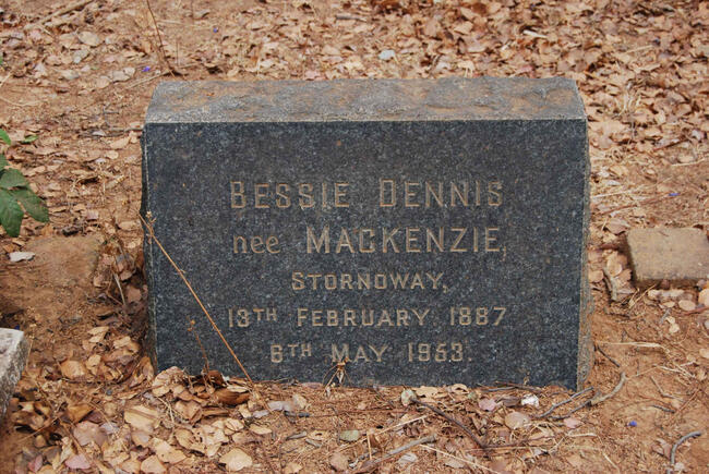 DENNIS Bessie nee MACKENZIE 1887-1953