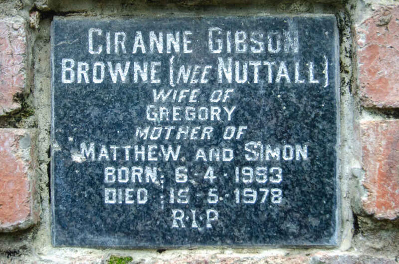 BROWNE Ciranne Gibson nee NUTTALL 1953-1978