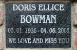 BOWMAN Doris Ellice 1926-2005