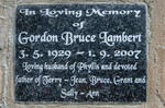 LAMBERT Gordon Bruce 1929-2007