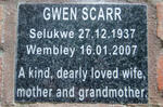 SCARR Gwen 1937-2007