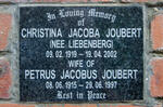 JOUBERT Petrus Jacobus 1915-1997 & Christina Jacoba LIEBENBERG 1919-2002