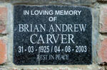 CARVER Brian Andrew 1925-2003