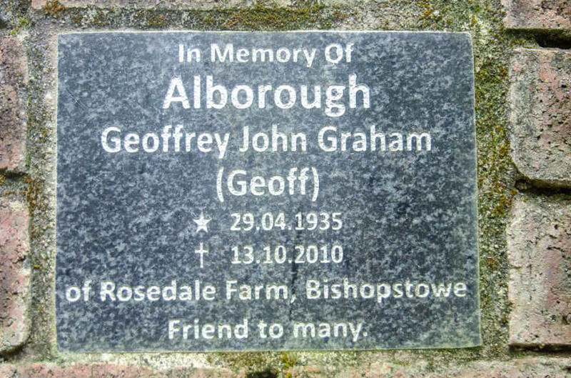 ALBOROUGH Geoffrey John Graham 1935-2010