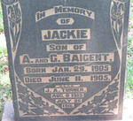 BAIGENT Jackie 1905-1905 :: TURNER J.A. 1915-1916