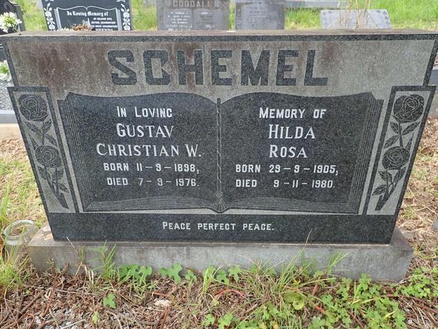 SCHEMEL Gustav Christian W. 1898-1976 & Hilda Rosa 1905-1980