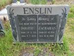 ENSLIN Zacharias 1914-1969 & Dorothy 1911-1980