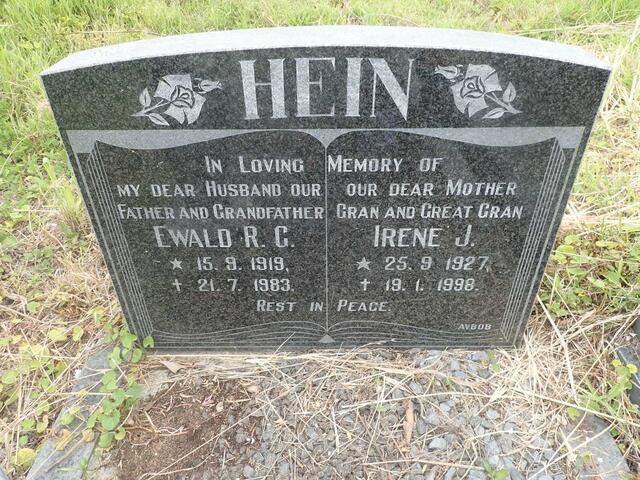 HEIN Ewald R.G. 1919-1983 & Irene J. 1927-1998