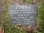TIMMS Vanessa nee ATKINS 1961-2001