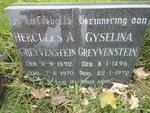 GREYVENSTEIN Hercules A. 1892-1970 & Gyselina 1896-1972