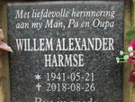 HARMSE Willem Alexander 1941-2018