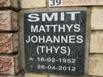 SMIT Matthys Johannes 1952-2012