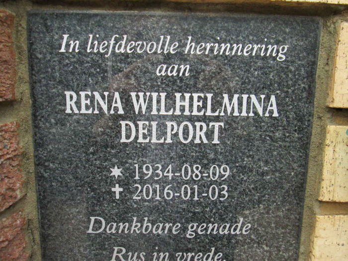 DELPORT Rena Wilhelmina 1934-2016