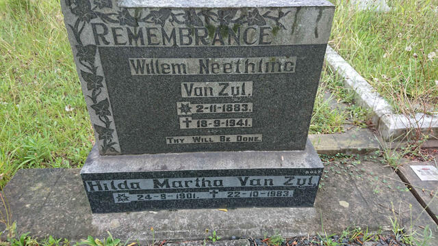 ZYL Willem Neethling, van 1883-1941 & Hilda Martha 1901-1983