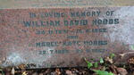 HOBBS William David 1871-1962 & Mabel Kate 1890-1962