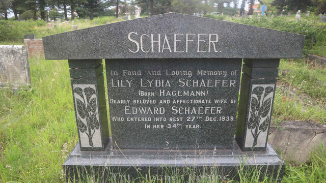 SCHAEFER Lily Lydia nee HAGEMANN -1939