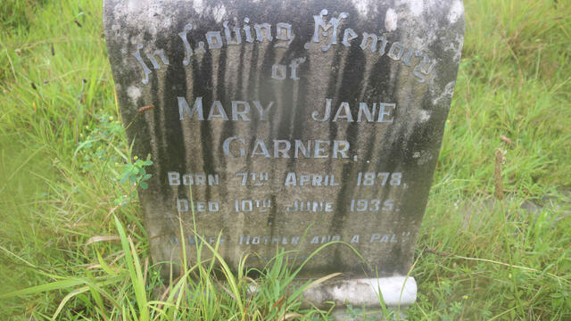 GARNER Mary Jane 1878-1935
