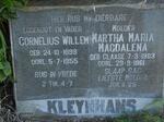 KLEYNHANS Cornelius Willem 1893-1955 & Martha Maria Magdalena CLAASE 1903-1961