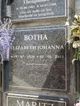 BOTHA Elizabeth Johanna 1928-2013