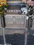 COETZEE Pieter 1932-1999 & Nancy 1936-2019