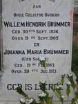 BRUMMER Willem Hendrik 1836-1905 & Johanna Maria 1843-1913