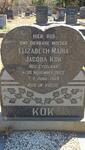 KOK Elizabeth Maria Jacoba nee EYGELAAR 1883-1969