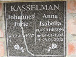 KASSELMAN Johannes Jurie 1937- & Anna Isabella THERON 1933-2012