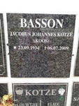 BASSON Jacobus Johannes Kotze 1934-2009