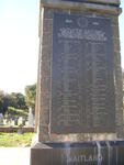 Memorial : Anglo-Boer War 1899-1902: British Soldiers who died