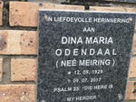 ODENDAAL Dina Maria nee MEIRING 1929-2017