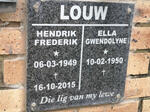 LOUW Hendrik Frederik 1949-2015 & Ella Gwendolyne 1950-