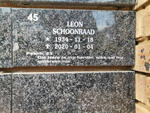 SCHOONRAAD Leon 1934-2020