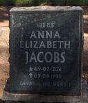 JACOBS Anna Elizabeth 1876-1935