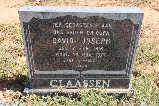 CLAASSEN David Joseph 1916-1977