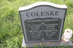 COLESKE Neville 1953-2009 & Marita 1955-2012